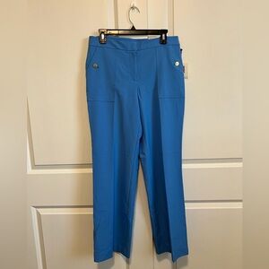 Anne Klein Vibrant Blue Straight Leg Pants